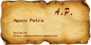 Agocs Petra névjegykártya